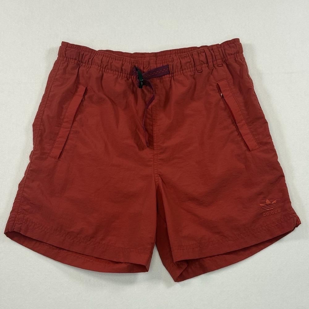 Vintage 90s Adidas Nylon Shorts Mens S Red Belted Utility Hiking TreFoil